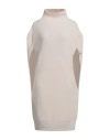 Hinnominate Woman Mini Dress Ivory Size L Acrylic, Viscose, Wool, Alpaca Wool In Neutral
