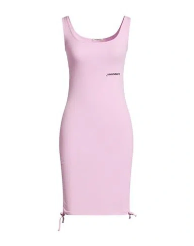 Hinnominate Woman Mini Dress Light Pink Size M Cotton, Elastane