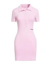 Hinnominate Woman Mini Dress Pink Size S Viscose, Elastane
