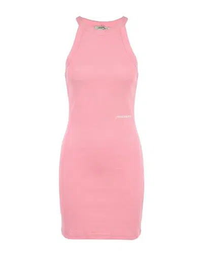 Hinnominate Woman Mini Dress Pink Size Xs Cotton, Elastane