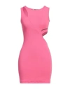 Hinnominate Woman Mini Dress Pink Size S Cotton, Elastane In Pink