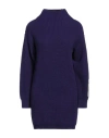 Hinnominate Woman Mini Dress Purple Size Xs Acrylic, Polyester