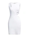Hinnominate Woman Mini Dress White Size S Cotton, Elastane In White