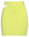 Hinnominate Woman Mini Skirt Lime Green Size L Viscose, Elastane