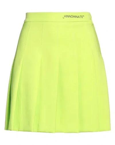Hinnominate Woman Mini Skirt Lime Green Size S Polyester, Elastane