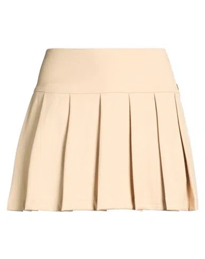 Hinnominate Woman Mini Skirt Beige Size S Polyester, Viscose, Elastane