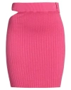 Hinnominate Woman Mini Skirt Fuchsia Size Xs Viscose, Elastane In Multi