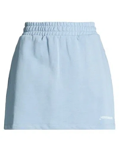 Hinnominate Woman Mini Skirt Light Blue Size M Cotton, Polyester