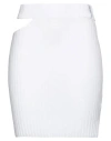 Hinnominate Woman Mini Skirt White Size L Viscose, Elastane In White
