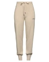 Hinnominate Woman Pants Beige Size L Viscose, Polyester, Polyamide
