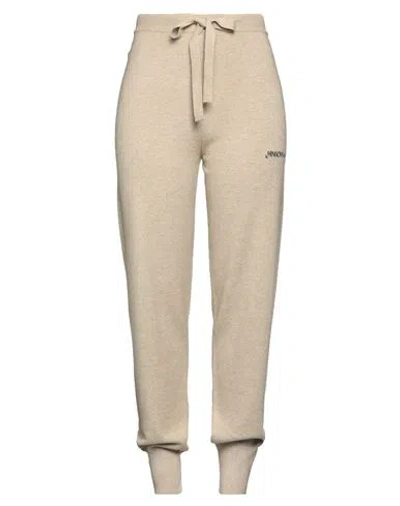 Hinnominate Woman Pants Beige Size L Viscose, Polyester, Polyamide