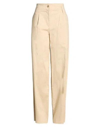 Hinnominate Woman Pants Beige Size M Cotton, Elastane In Brown
