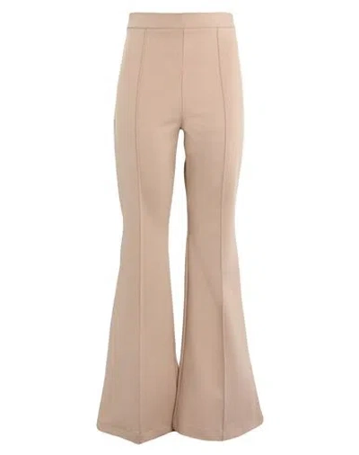 Hinnominate Woman Pants Beige Size Xl Viscose, Polyamide, Elastane