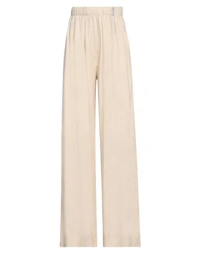 Hinnominate Woman Pants Beige Size Xs Linen, Cotton