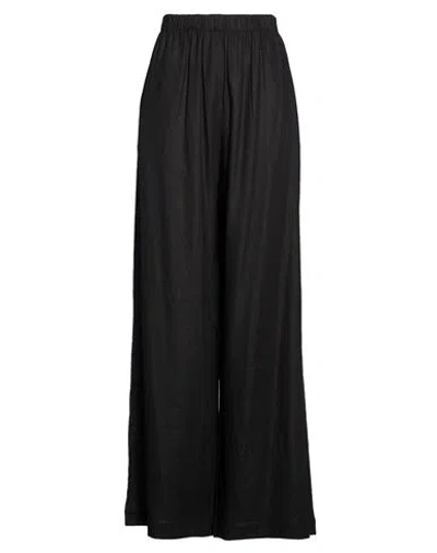 Hinnominate Woman Pants Black Size L Linen, Viscose
