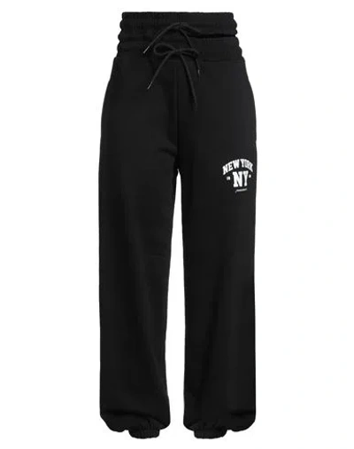 Hinnominate Woman Pants Black Size M/l Cotton, Polyester