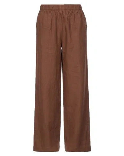 Hinnominate Woman Pants Brown Size Xs Linen, Viscose
