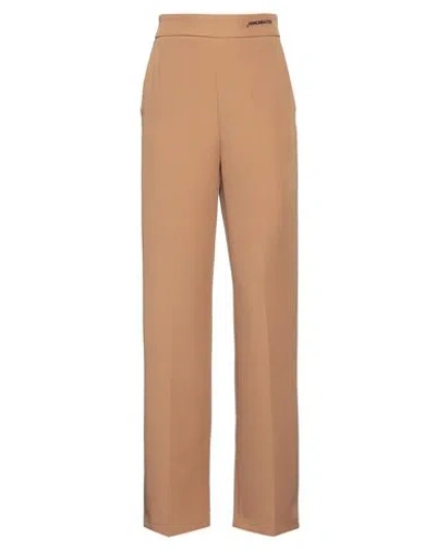 Hinnominate Woman Pants Brown Size Xxs Polyester, Elastane In Brown
