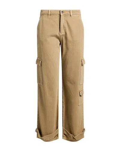 Hinnominate Woman Pants Camel Size 26 Cotton In Beige