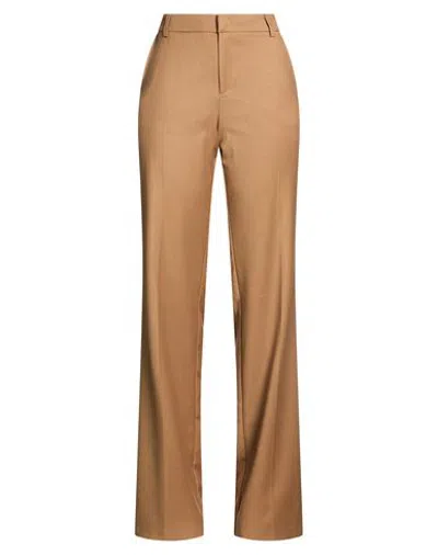 Hinnominate Woman Pants Camel Size S Polyester, Viscose, Elastane In Brown