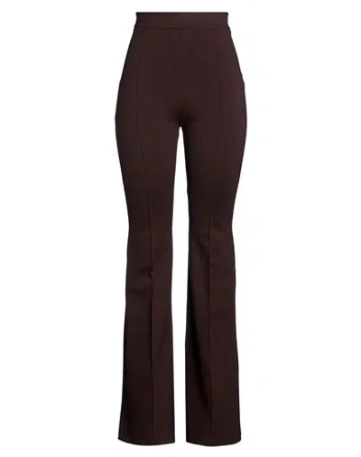 Hinnominate Woman Pants Chocolate Brown Size M Viscose, Polyamide, Elastane