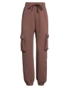 Hinnominate Woman Pants Chocolate Brown Size Xs Cotton In Brown