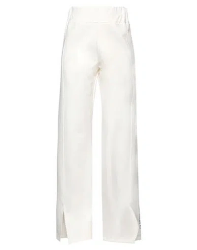 Hinnominate Woman Pants Cream Size L Viscose, Polyamide, Elastane In White