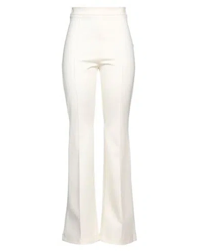 Hinnominate Woman Pants Cream Size M Viscose, Polyamide, Elastane In White