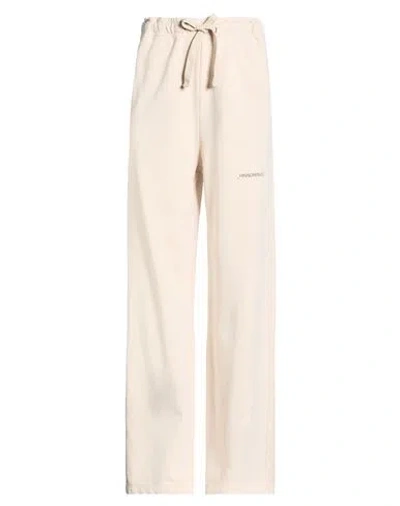 Hinnominate Woman Pants Cream Size Xs Cotton In Neutral