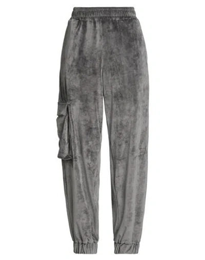 Hinnominate Woman Pants Grey Size L Polyester, Elastane