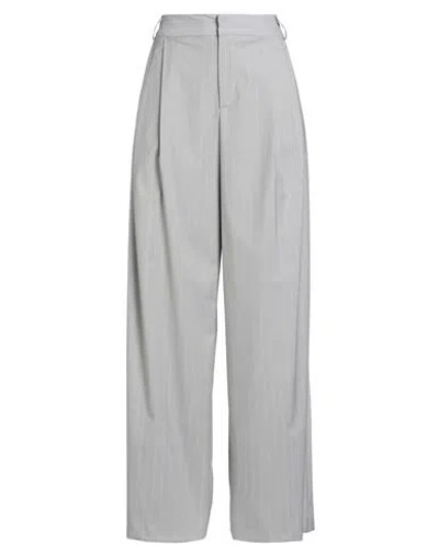 Hinnominate Woman Pants Grey Size M Polyester, Viscose, Elastane In Gray