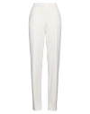 Hinnominate Woman Pants Ivory Size L Polyester, Elastane In White
