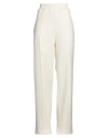 Hinnominate Woman Pants Ivory Size L Modal, Polyester, Elastane In White