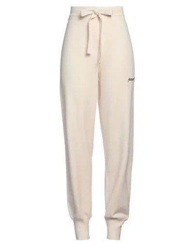 Hinnominate Woman Pants Cream Size L Viscose, Polyester, Polyamide In White