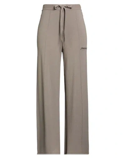 Hinnominate Woman Pants Khaki Size L Viscose, Polyester, Polyamide In Gray
