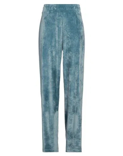 Hinnominate Woman Pants Light Blue Size L Polyester, Elastane