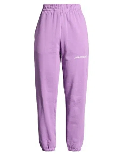 Hinnominate Woman Pants Mauve Size S Cotton In Purple