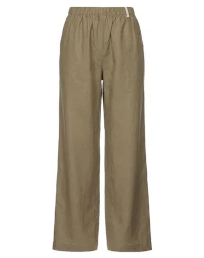 Hinnominate Woman Pants Military Green Size Xs Linen, Viscose