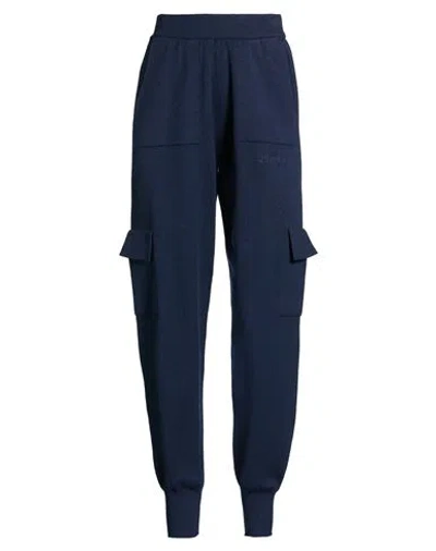 Hinnominate Woman Pants Navy Size Xxs Viscose, Polyester, Polyamide In Blue