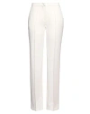 Hinnominate Woman Pants Off White Size M Polyester, Elastane