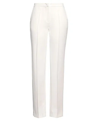 Hinnominate Woman Pants Off White Size M Polyester, Elastane