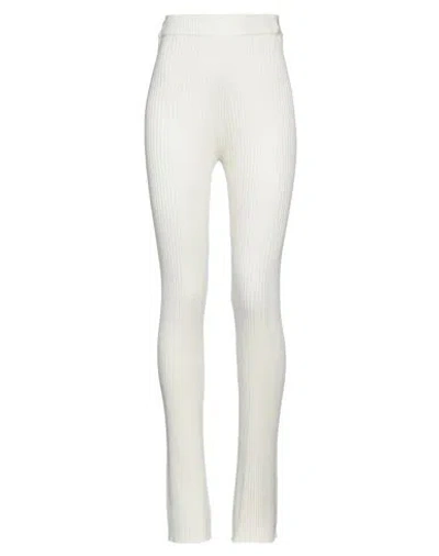 Hinnominate Woman Pants Off White Size M Viscose, Acrylic, Elastane