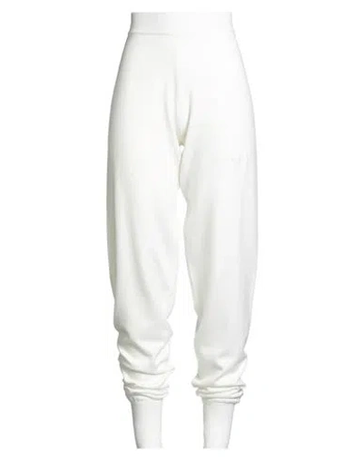 Hinnominate Woman Pants Off White Size M Viscose, Polyester, Polyamide