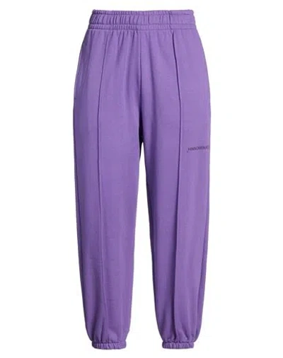 Hinnominate Woman Pants Purple Size M Cotton