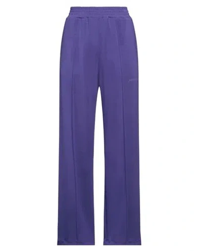Hinnominate Woman Pants Purple Size S Modal, Polyester, Elastane