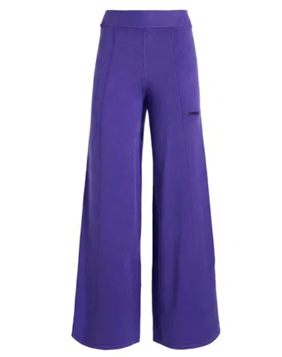 Hinnominate Woman Pants Purple Size Xs Viscose, Polyester, Polyamide In Blue