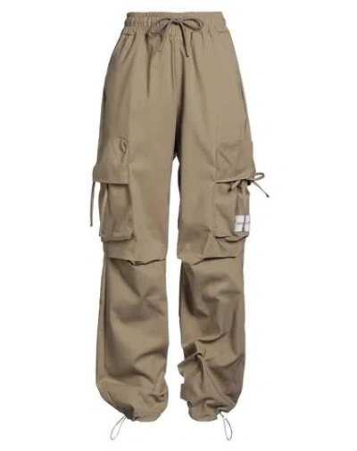 Hinnominate Woman Pants Sand Size M Cotton, Polyamide, Elastane