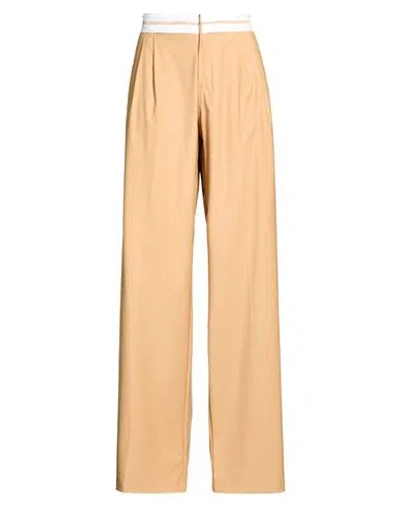 Hinnominate Woman Pants Sand Size M Polyester, Viscose, Elastane In Brown
