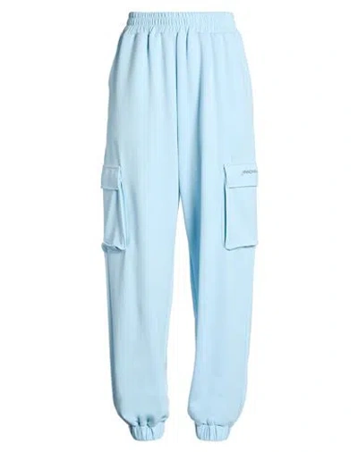 Hinnominate Woman Pants Sky Blue Size Xl Polyester, Modal, Elastane