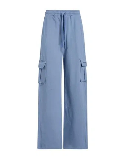Hinnominate Woman Pants Slate Blue Size M Cotton